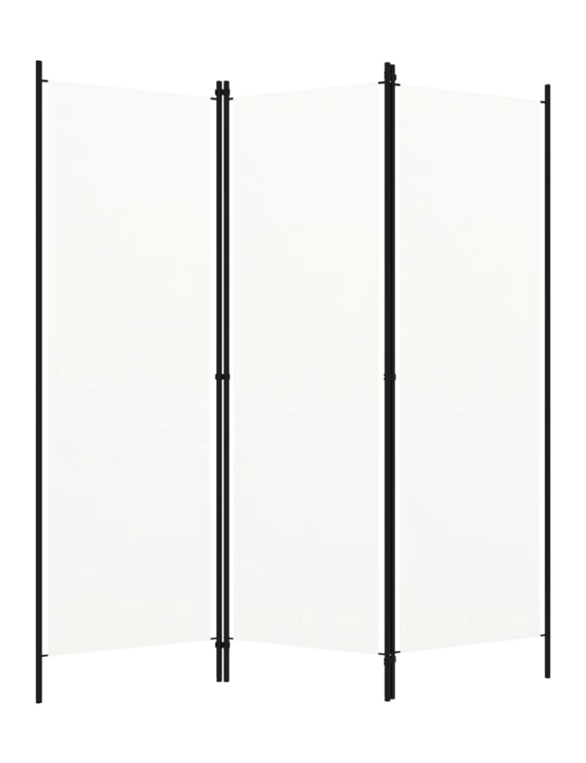 Vidaxl - vidaXL Divisória de quarto com 3 painéis 150x180 cm branco nata