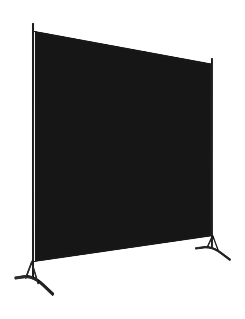 imagem de vidaXL Divisória com 1 painel 175x180 cm preto3