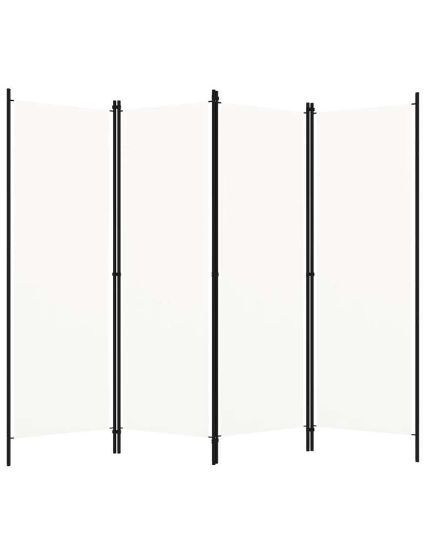 Vidaxl - vidaXL Divisória de quarto com 4 painéis 200x180 cm branco nata