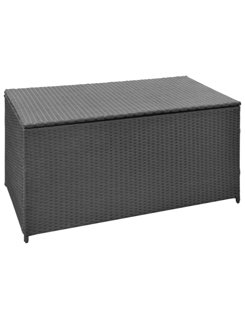 Vidaxl - vidaXL Caixa de arrumação para jardim 120x50x60 cm vime PE preto