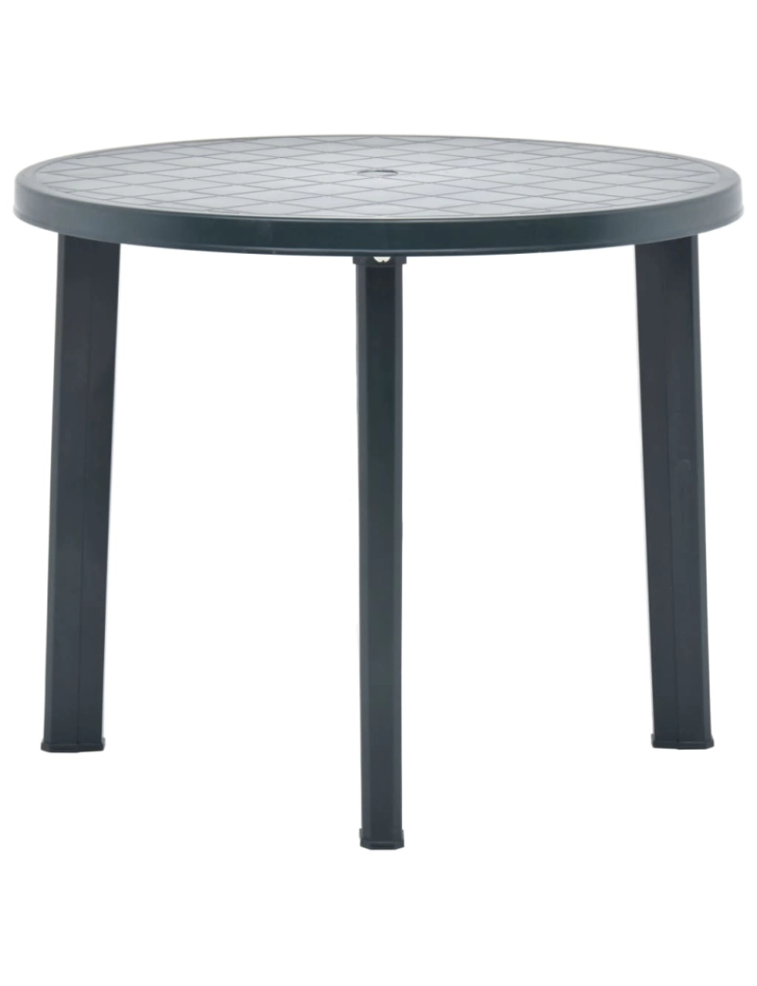 imagem de vidaXL Mesa de jardim 89 cm plástico verde2