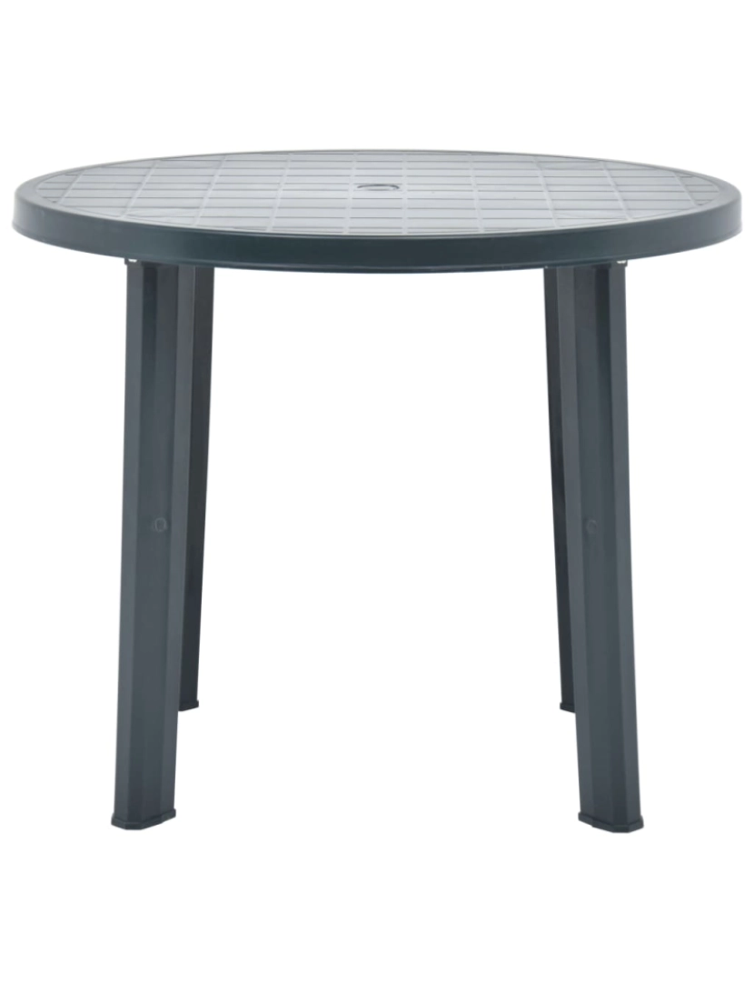 imagem de vidaXL Mesa de jardim 89 cm plástico verde3