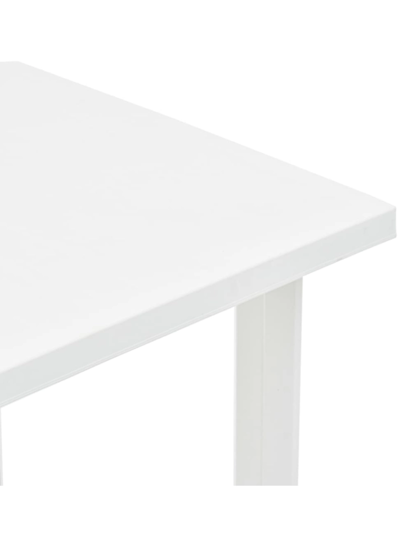 imagem de vidaXL Mesa de jardim 80x75x72 cm plástico branco5