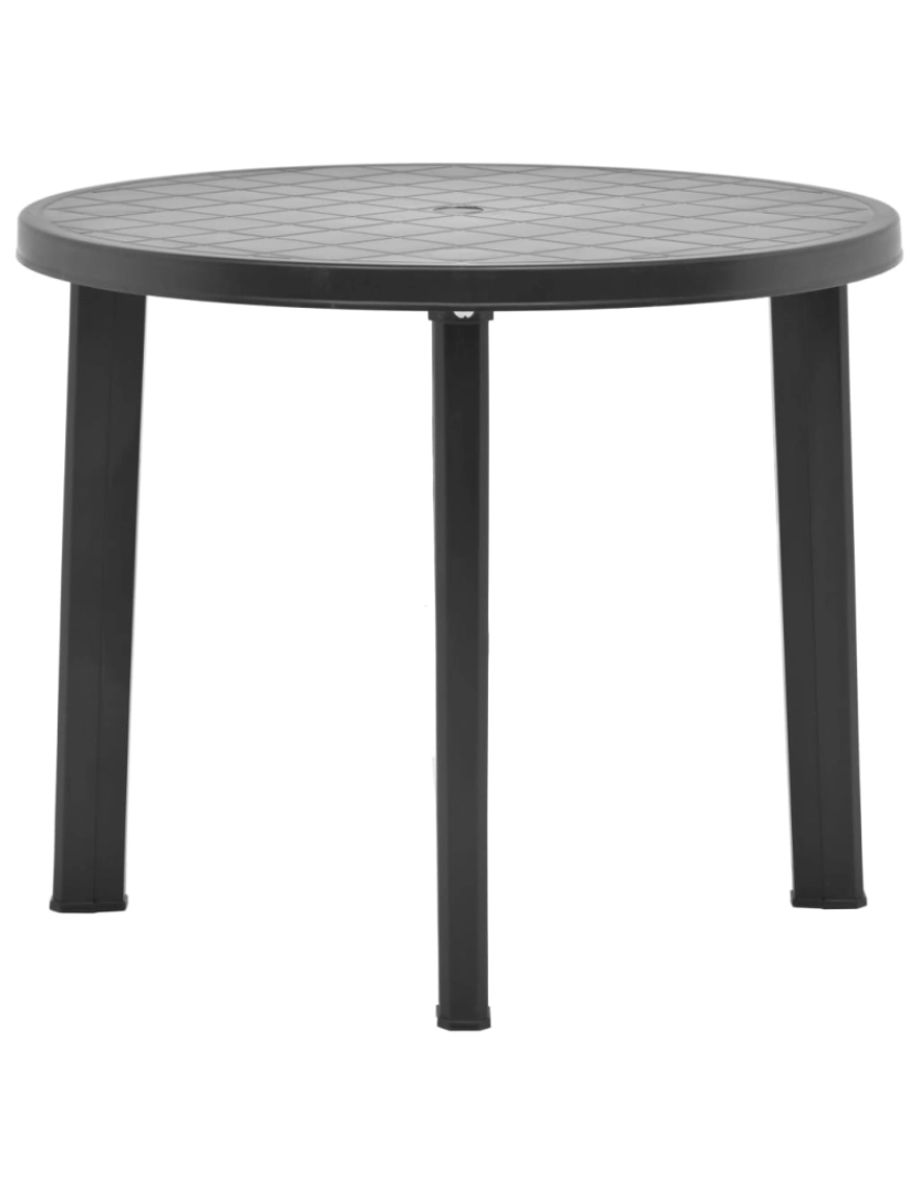 imagem de vidaXL Mesa de jardim 89 cm plástico antracite2