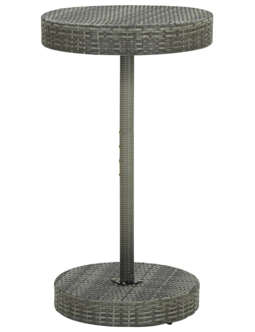 Vidaxl - vidaXL Mesa de jardim 60,5x106 cm vime PE cinzento