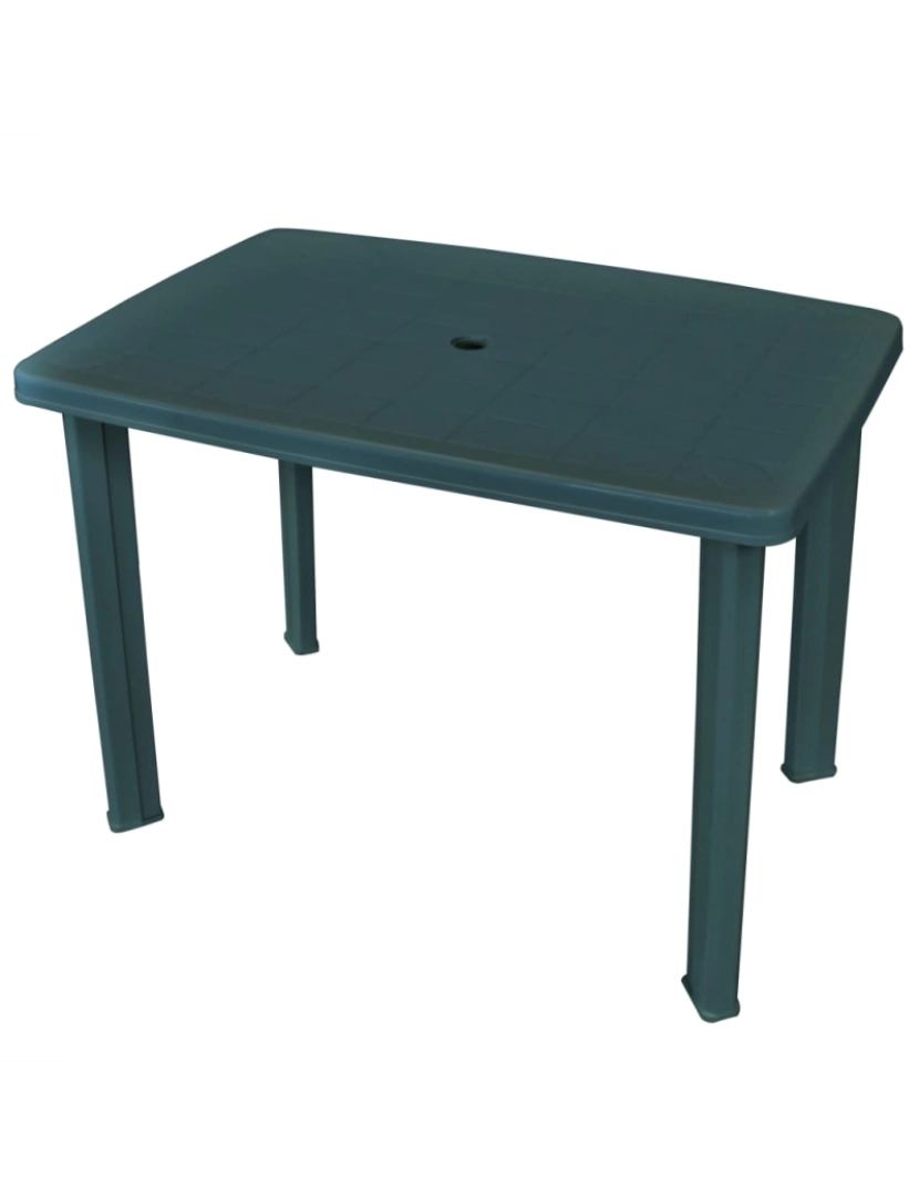 imagem de vidaXL Mesa de jardim 101x68x72 cm plástico verde2