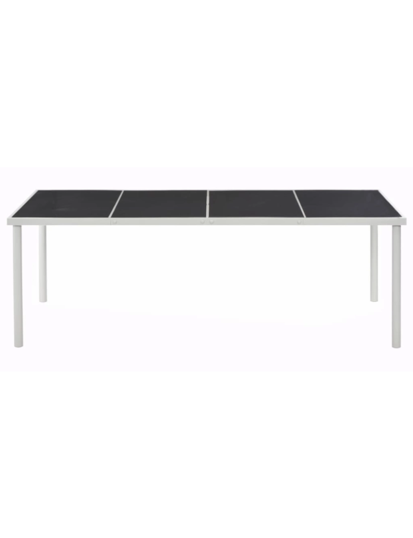 imagem de vidaXL Mesa de jardim 220x90x74,5 cm preto3