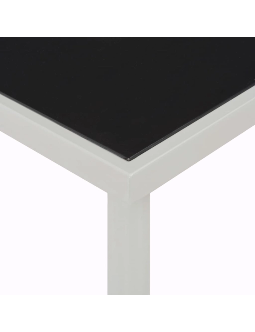 imagem de vidaXL Mesa de jardim 220x90x74,5 cm preto5