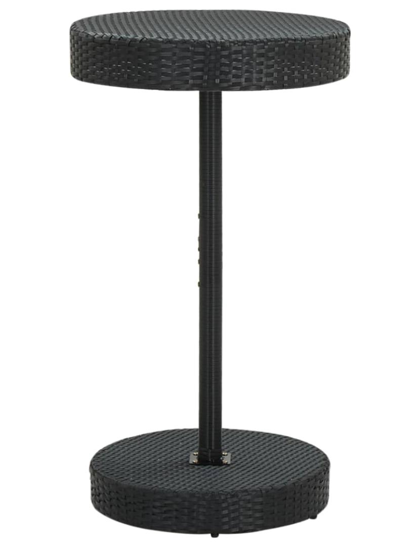 Vidaxl - vidaXL Mesa de jardim 60,5x106 cm vime PE preto