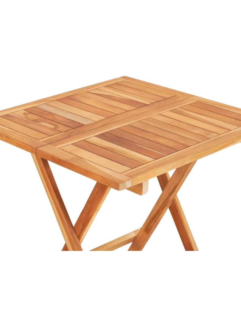 imagem de vidaXL Mesa de bistrô dobrável 60x60x65 cm madeira teca maciça6