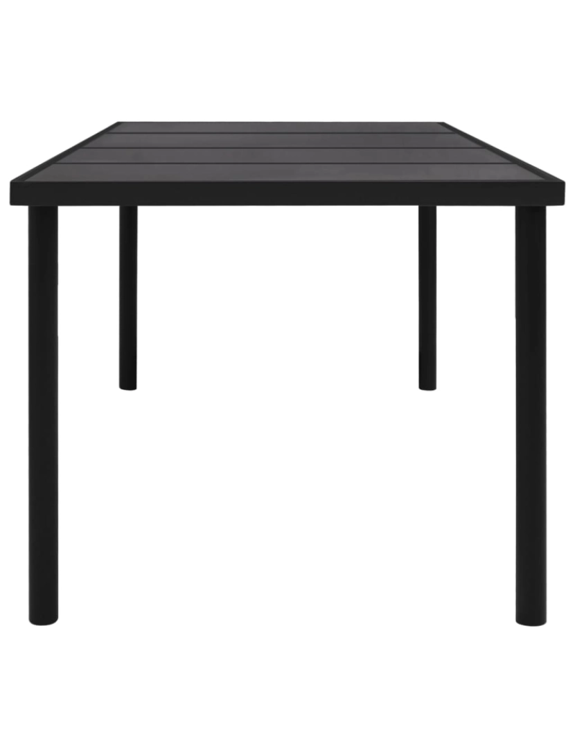 imagem de vidaXL Mesa de jardim 190x90x74 cm aço preto4