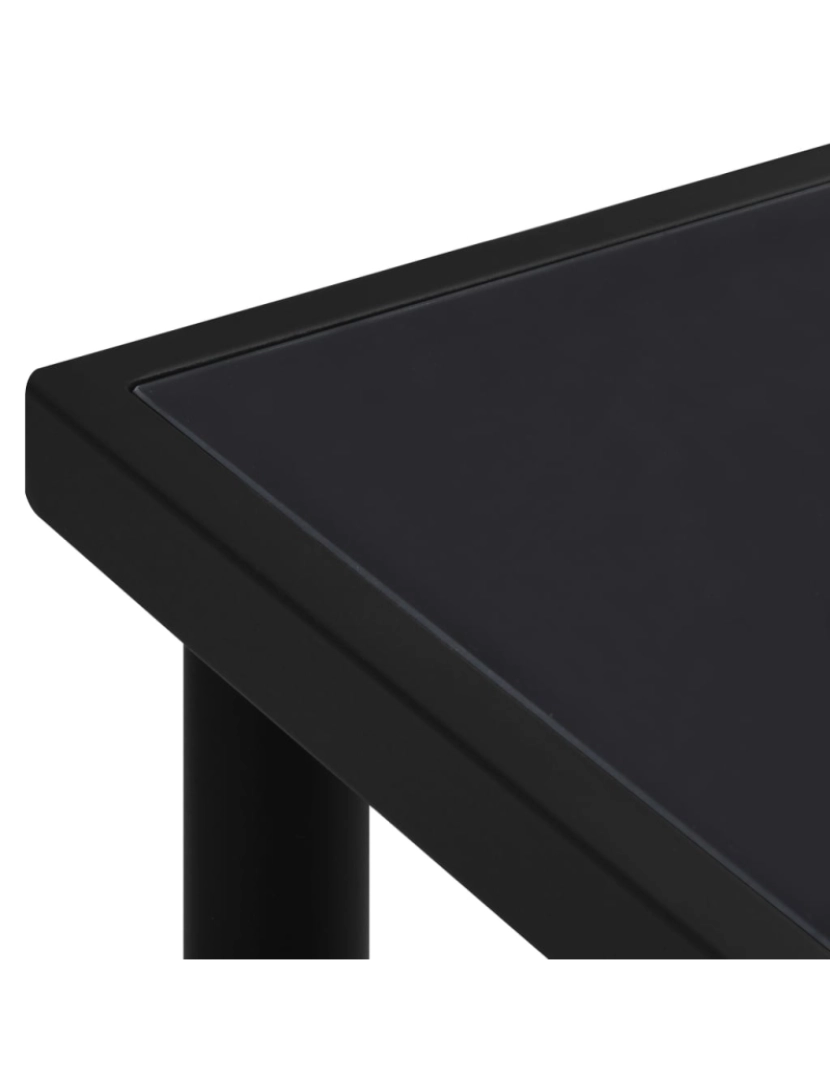 imagem de vidaXL Mesa de jardim 190x90x74 cm aço preto5