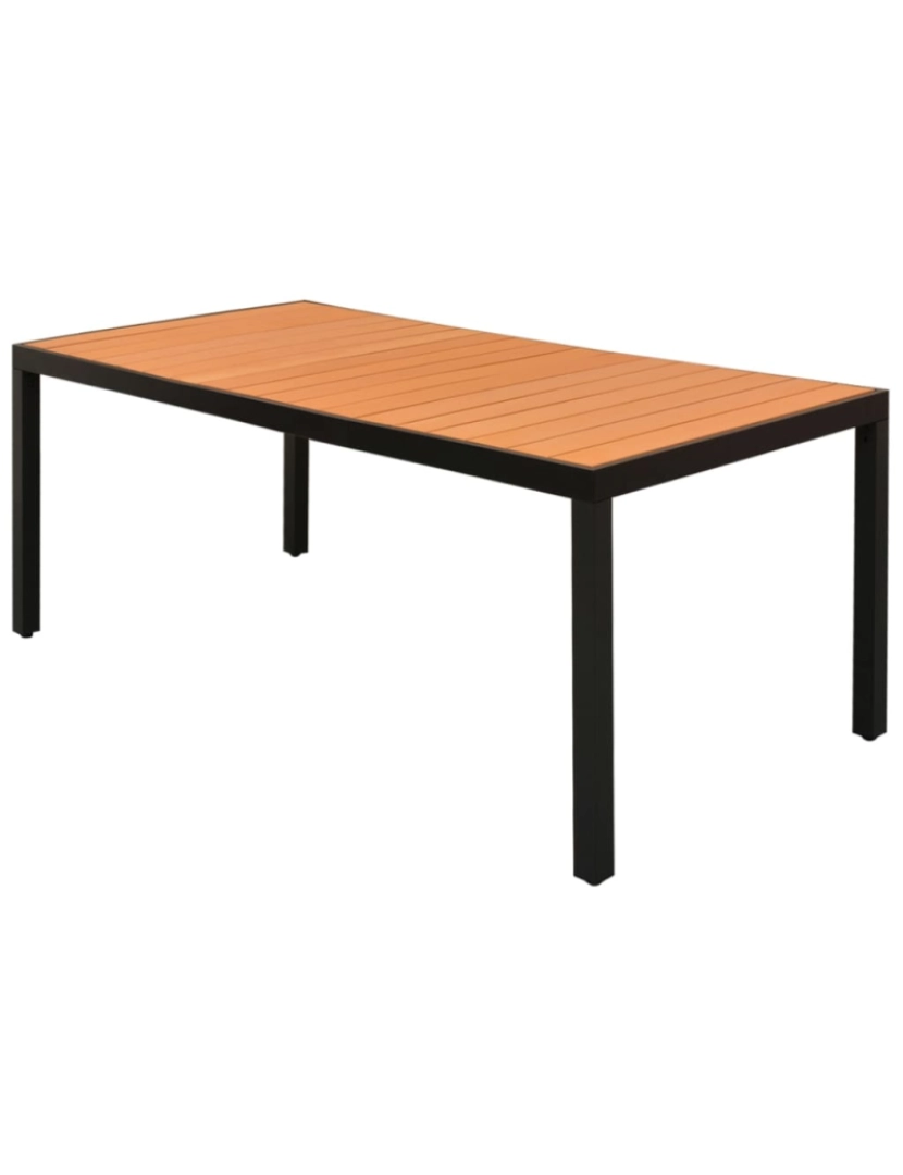 Vidaxl - vidaXL Mesa de jardim em alumínio e WPC 185x90x74 cm castanho