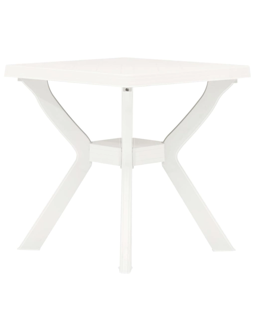 imagem de vidaXL Mesa de bistrô 70x70x72 cm plástico branco2