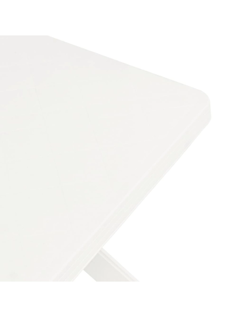 imagem de vidaXL Mesa de bistrô 70x70x72 cm plástico branco5