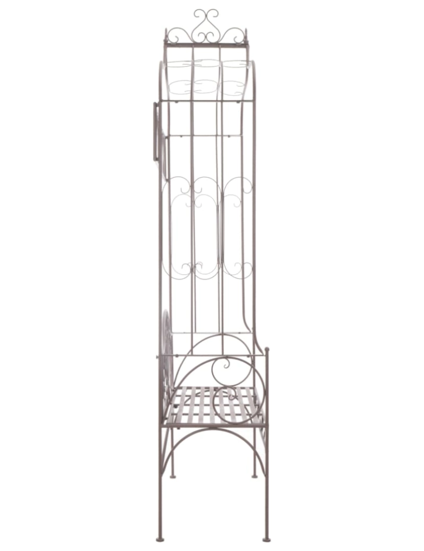 imagem de vidaXL Banco de jardim 122 cm ferro antigo castanho4