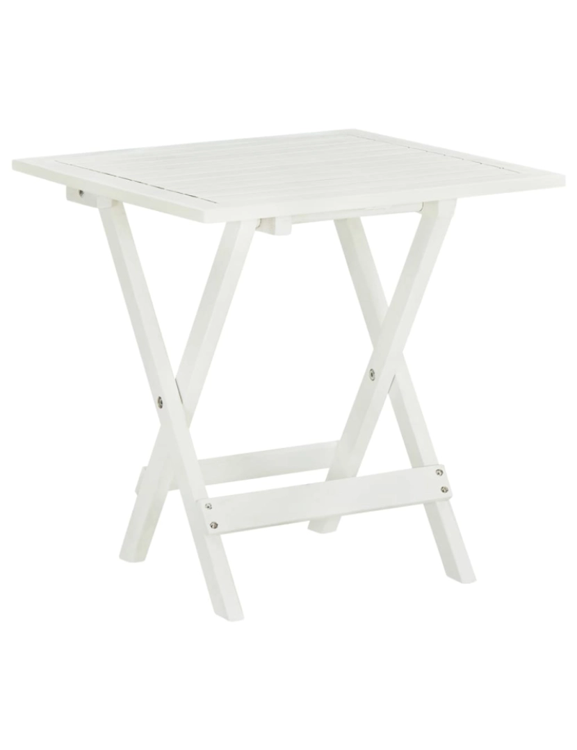 Vidaxl - vidaXL Mesa de bistrô 46x46x47 cm madeira de acácia sólida branco