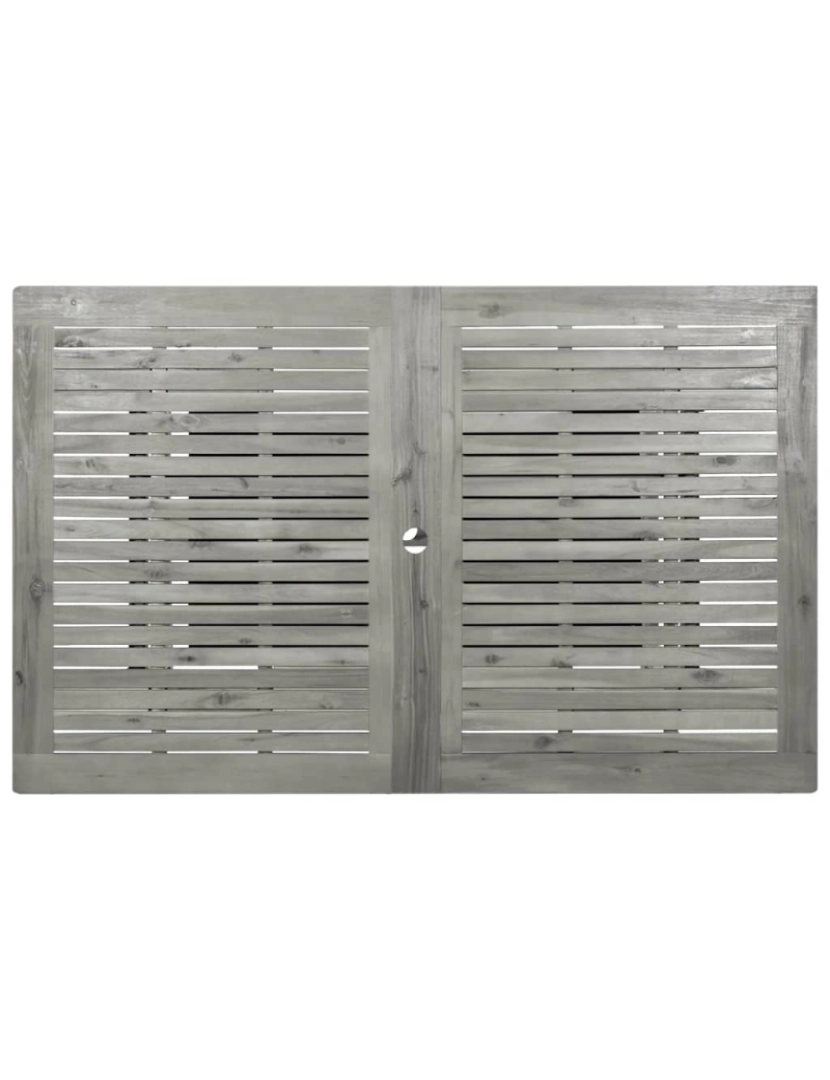 imagem de vidaXL Mesa de jantar p/ jardim (160-240)x100x75 cm acácia maciça8