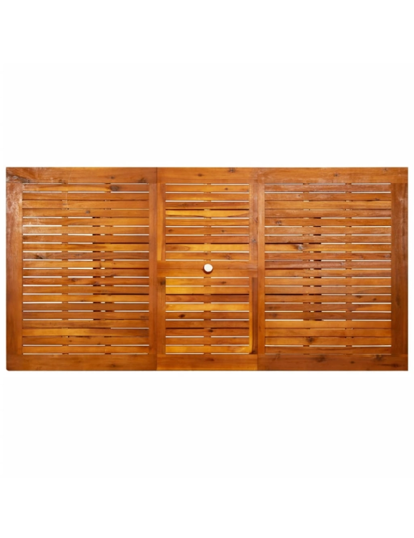 imagem de vidaXL Mesa de jantar p/ jardim (150-200)x100x75 cm acácia maciça8