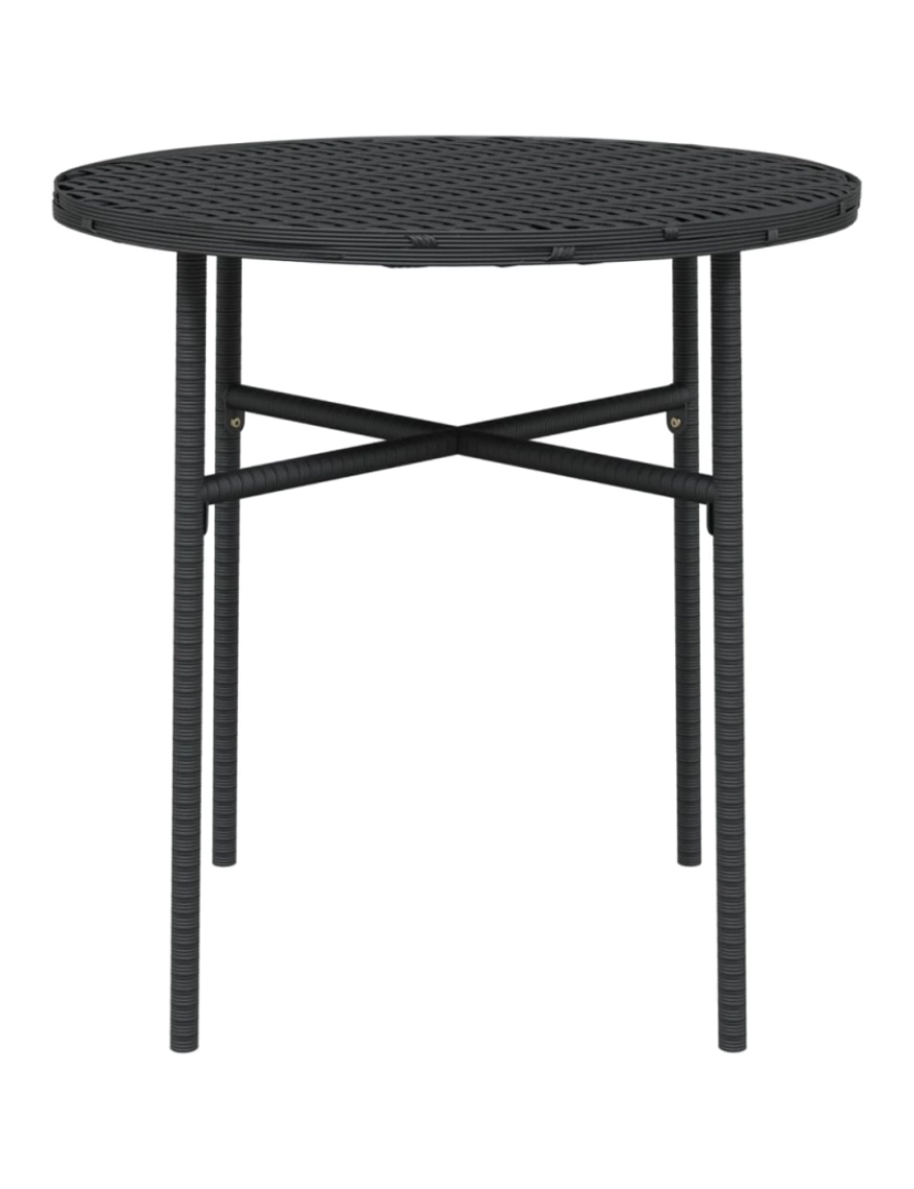 imagem de vidaXL Mesa de centro 45 cm vime PE preto4