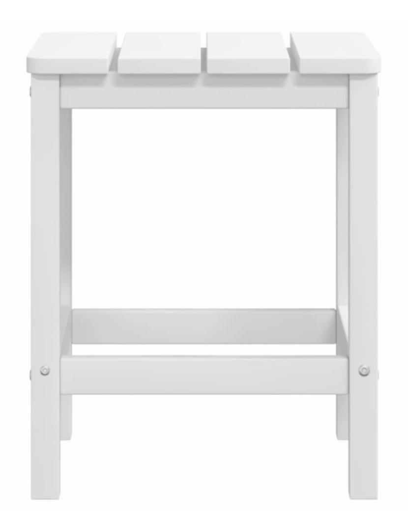 imagem de vidaXL Mesa de jardim Adirondack 38x38x46 cm PEAD branco6