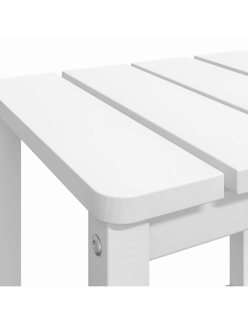 imagem de vidaXL Mesa de jardim Adirondack 38x38x46 cm PEAD branco7