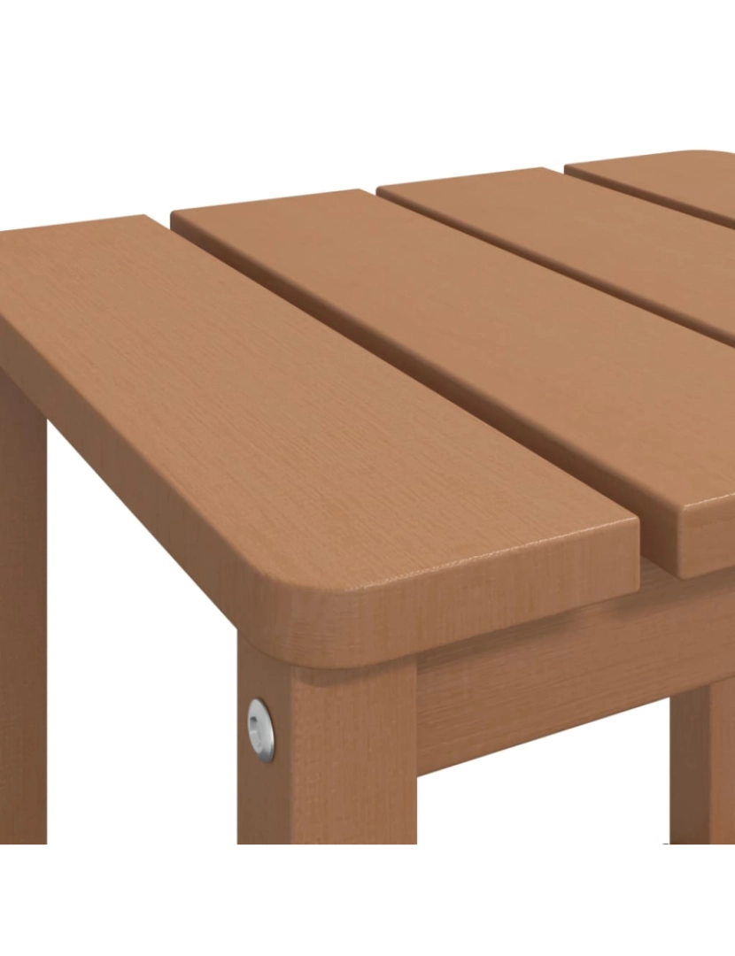 imagem de vidaXL Mesa de jardim Adirondack 38x38x46 cm PEAD castanho7