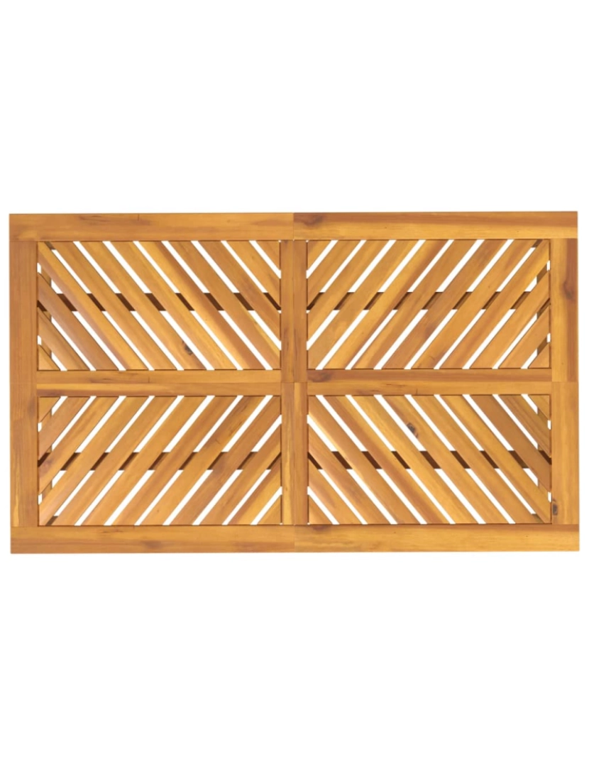 imagem de vidaXL Mesa de jantar para jardim 150x90x74cm madeira de acácia maciça6