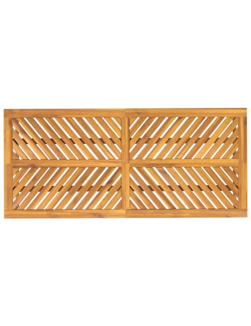 imagem de vidaXL Mesa de jantar para jardim 200x90x74cm madeira de acácia maciça6