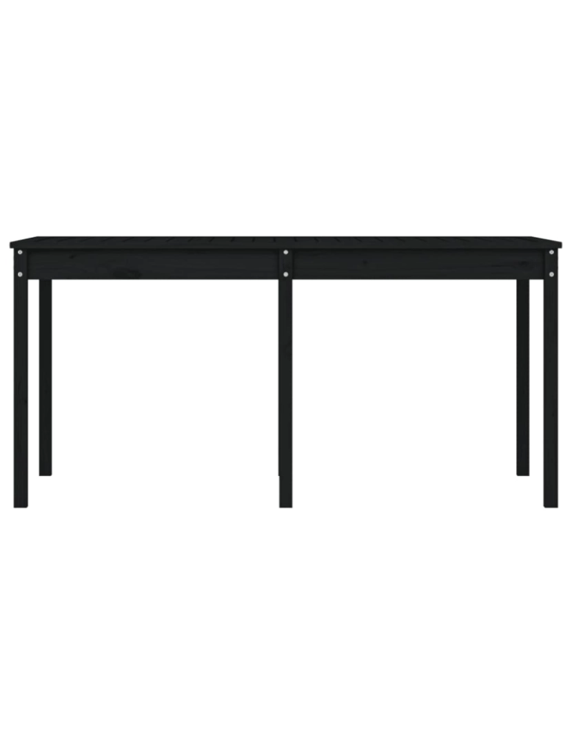 imagem de vidaXL Mesa de jardim 159,5x82,5x76 cm madeira de pinho maciça preto6