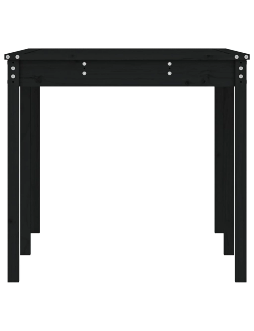 imagem de vidaXL Mesa de jardim 159,5x82,5x76 cm madeira de pinho maciça preto7