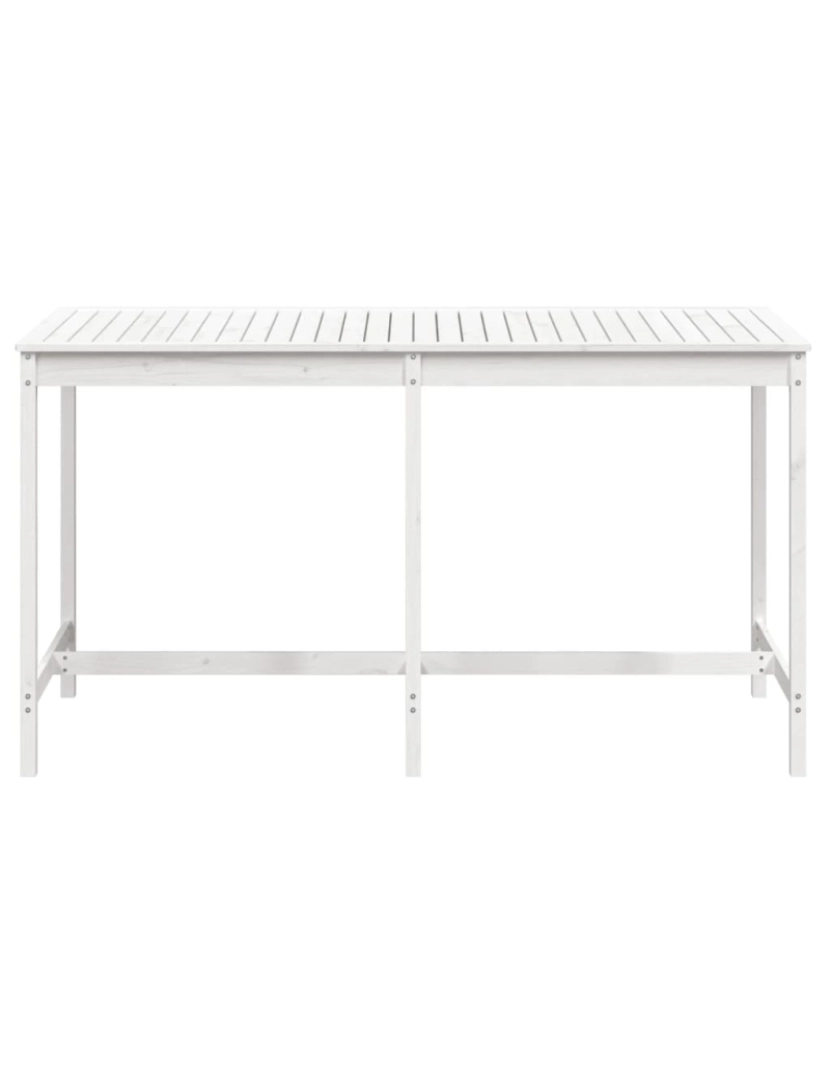 imagem de vidaXL Mesa de jardim 203,5x90x110 cm madeira de pinho maciça branco5