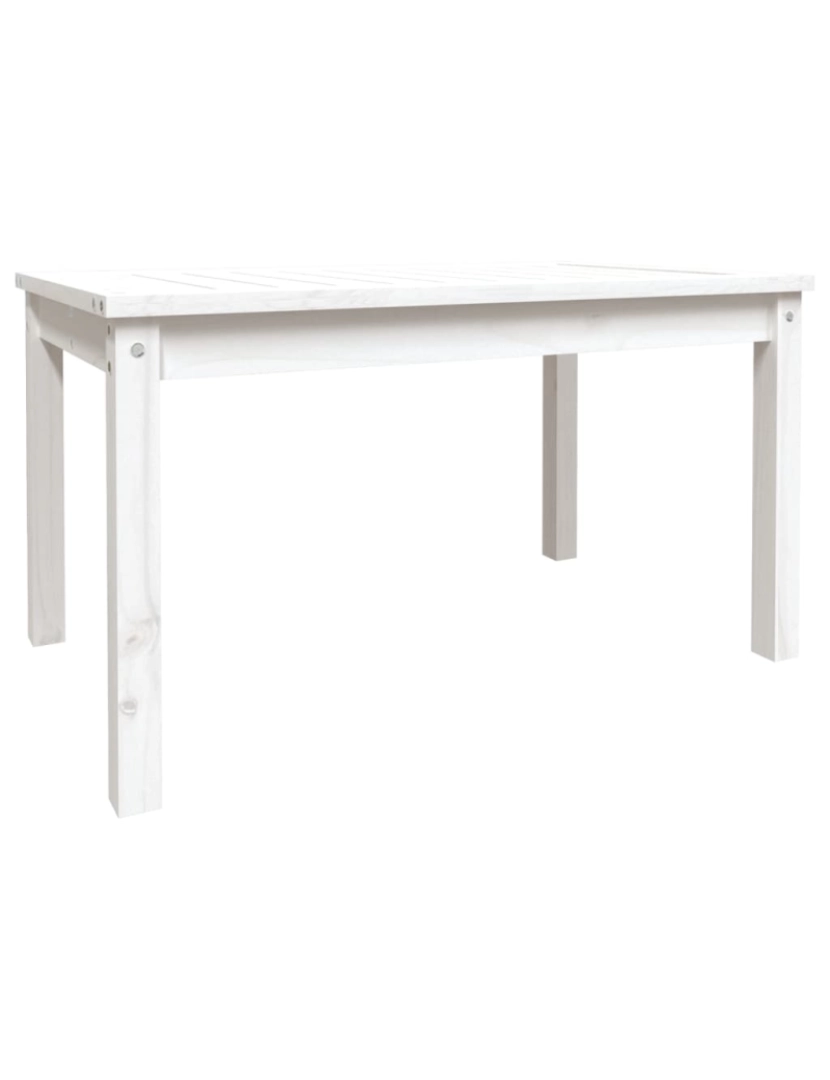 Vidaxl - vidaXL Mesa de jardim 82,5x50,5x45 cm madeira de pinho maciça branco