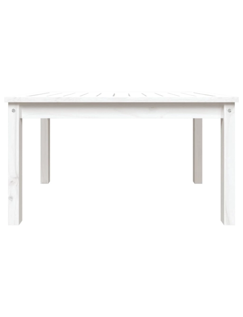 imagem de vidaXL Mesa de jardim 82,5x50,5x45 cm madeira de pinho maciça branco6