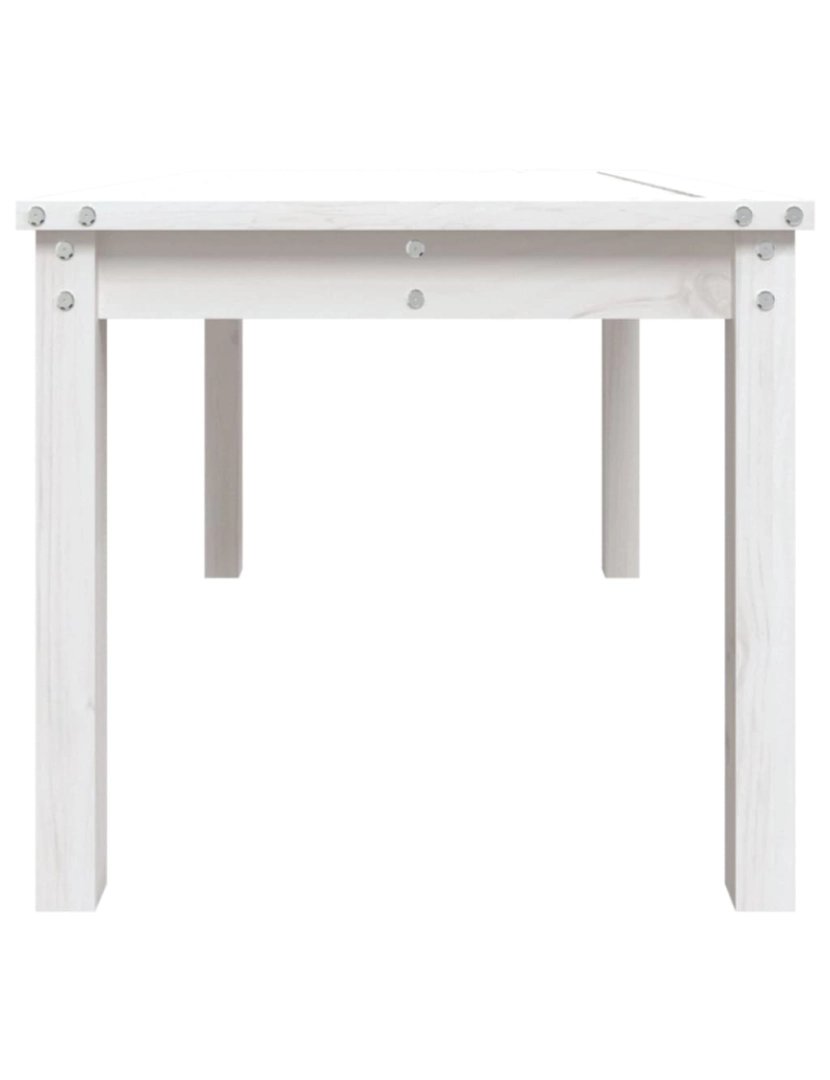 imagem de vidaXL Mesa de jardim 82,5x50,5x45 cm madeira de pinho maciça branco7