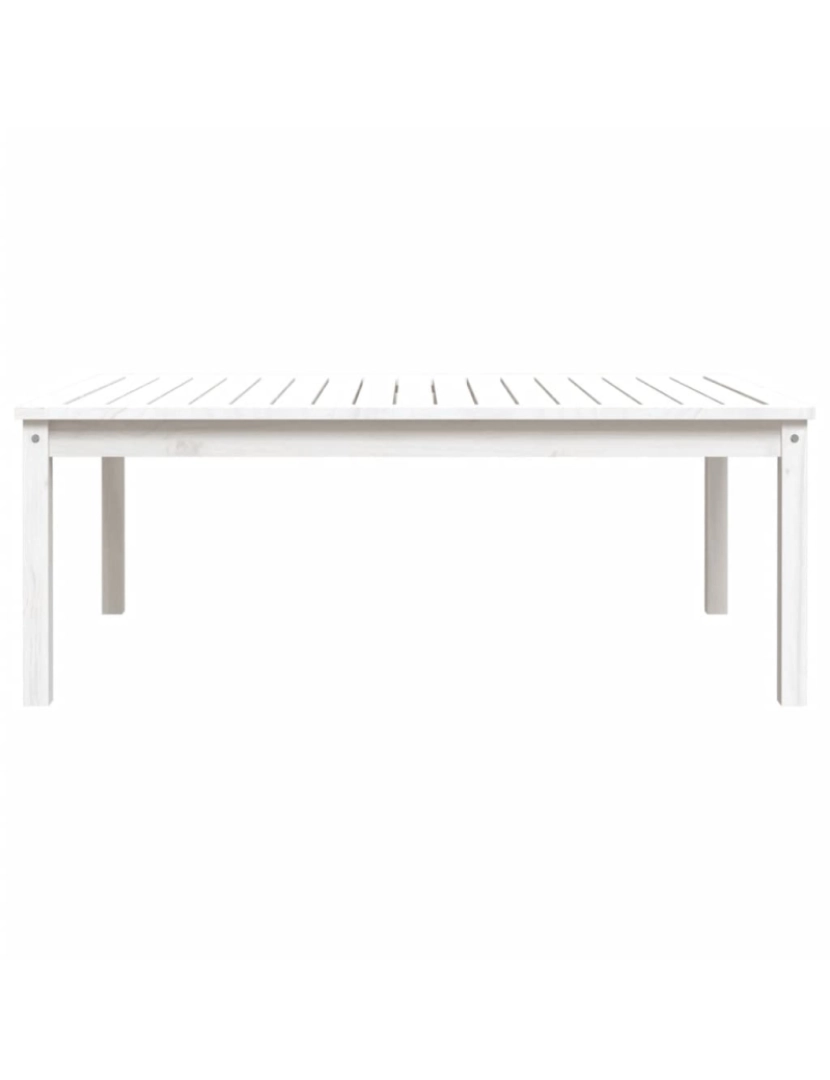 imagem de vidaXL Mesa de jardim 121x82,5x45 cm madeira de pinho maciça branco6