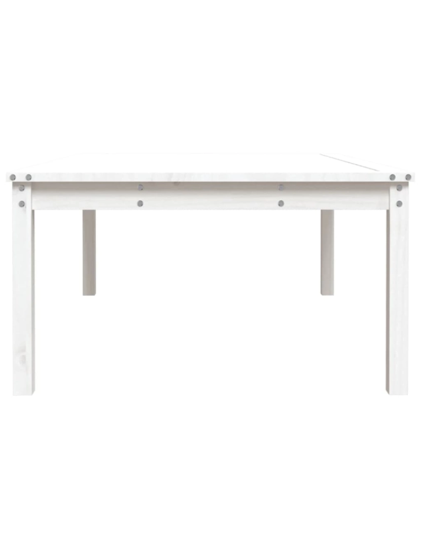 imagem de vidaXL Mesa de jardim 121x82,5x45 cm madeira de pinho maciça branco7