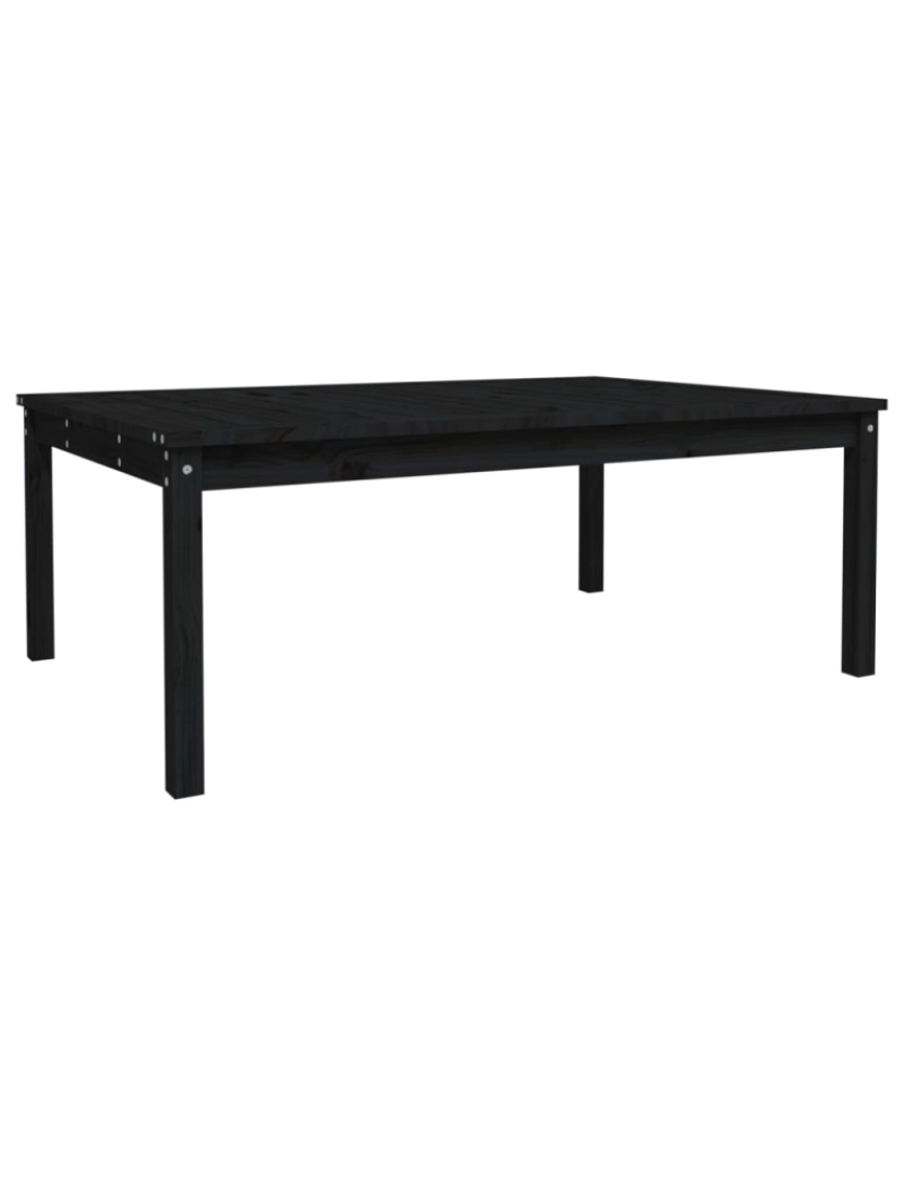 imagem de vidaXL Mesa de jardim 121x82,5x45 cm madeira de pinho maciça preto1