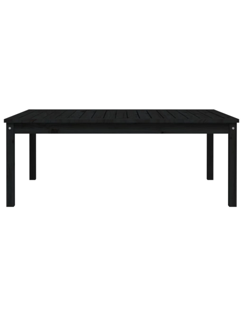 imagem de vidaXL Mesa de jardim 121x82,5x45 cm madeira de pinho maciça preto6