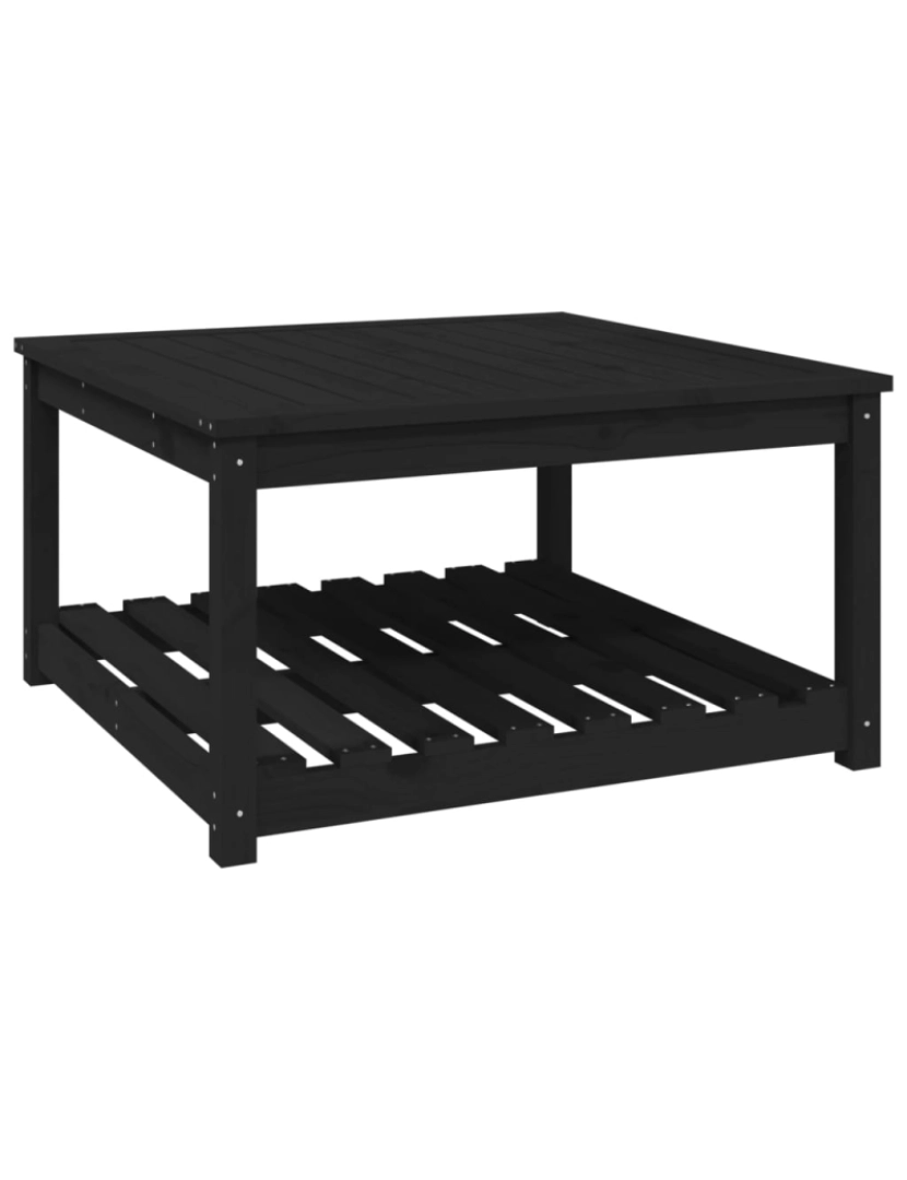 Vidaxl - vidaXL Mesa de jardim 82,5x82,5x45 cm madeira de pinho maciça preto