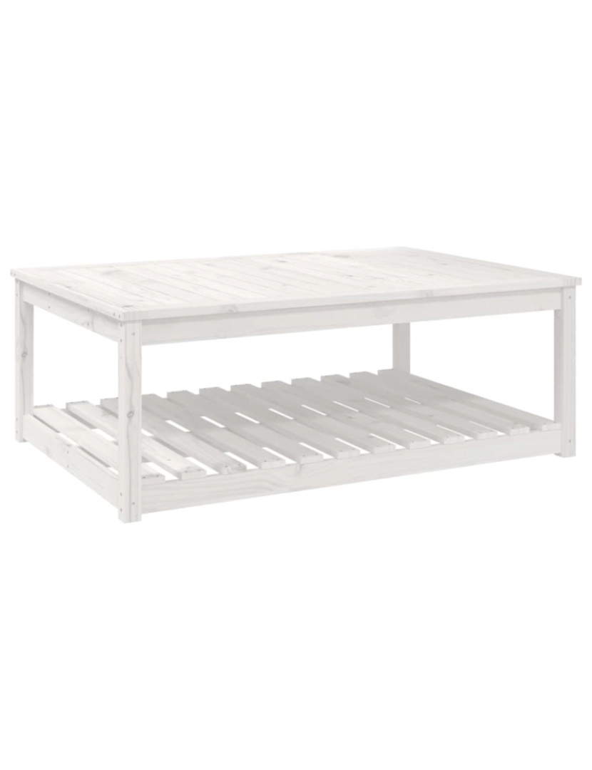 Vidaxl - vidaXL Mesa de jardim 121x82,5x45 cm madeira de pinho maciça branco