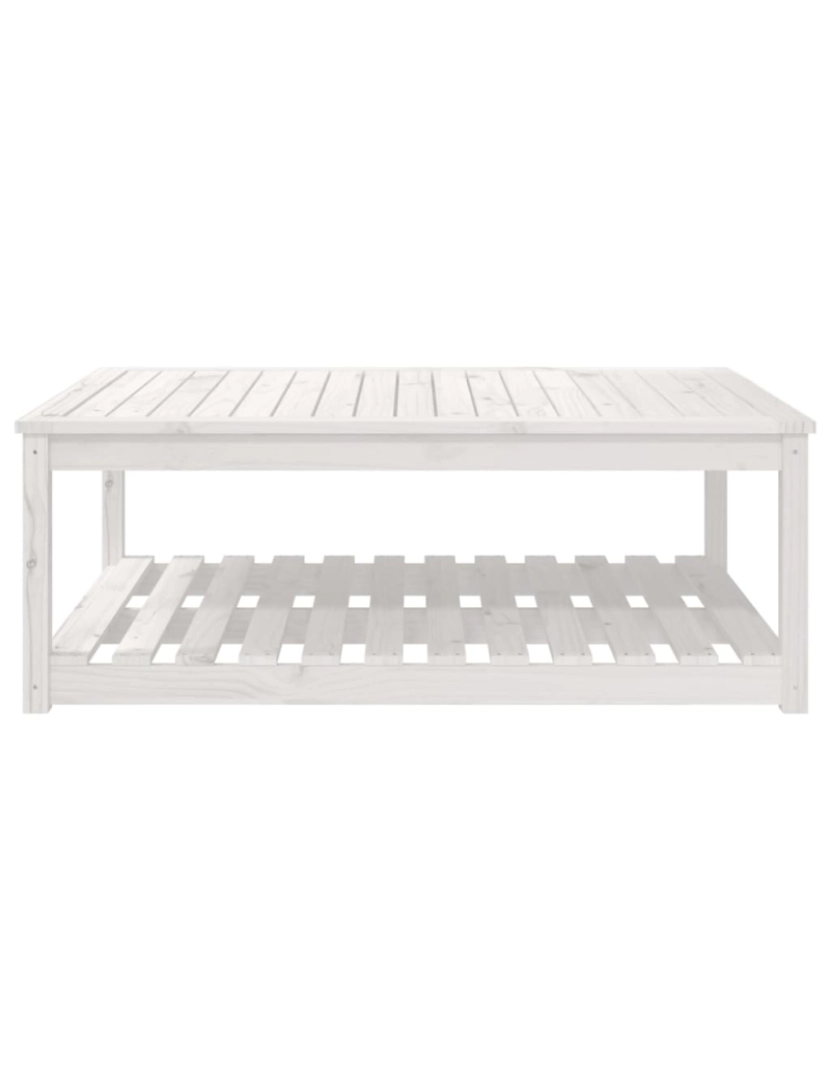 imagem de vidaXL Mesa de jardim 121x82,5x45 cm madeira de pinho maciça branco6