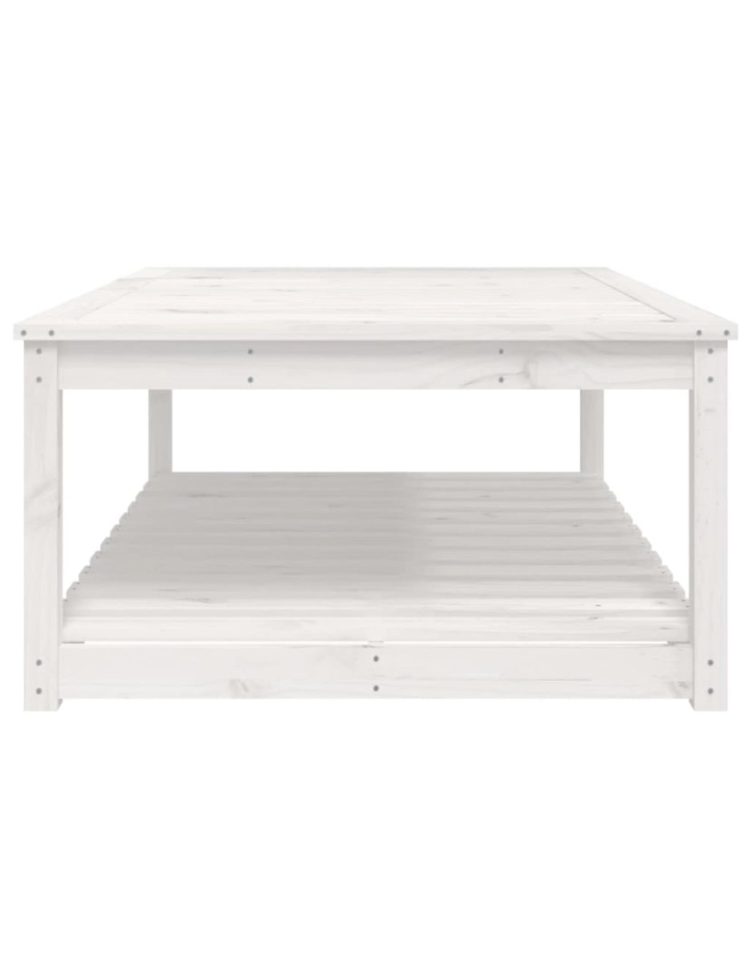 imagem de vidaXL Mesa de jardim 121x82,5x45 cm madeira de pinho maciça branco7