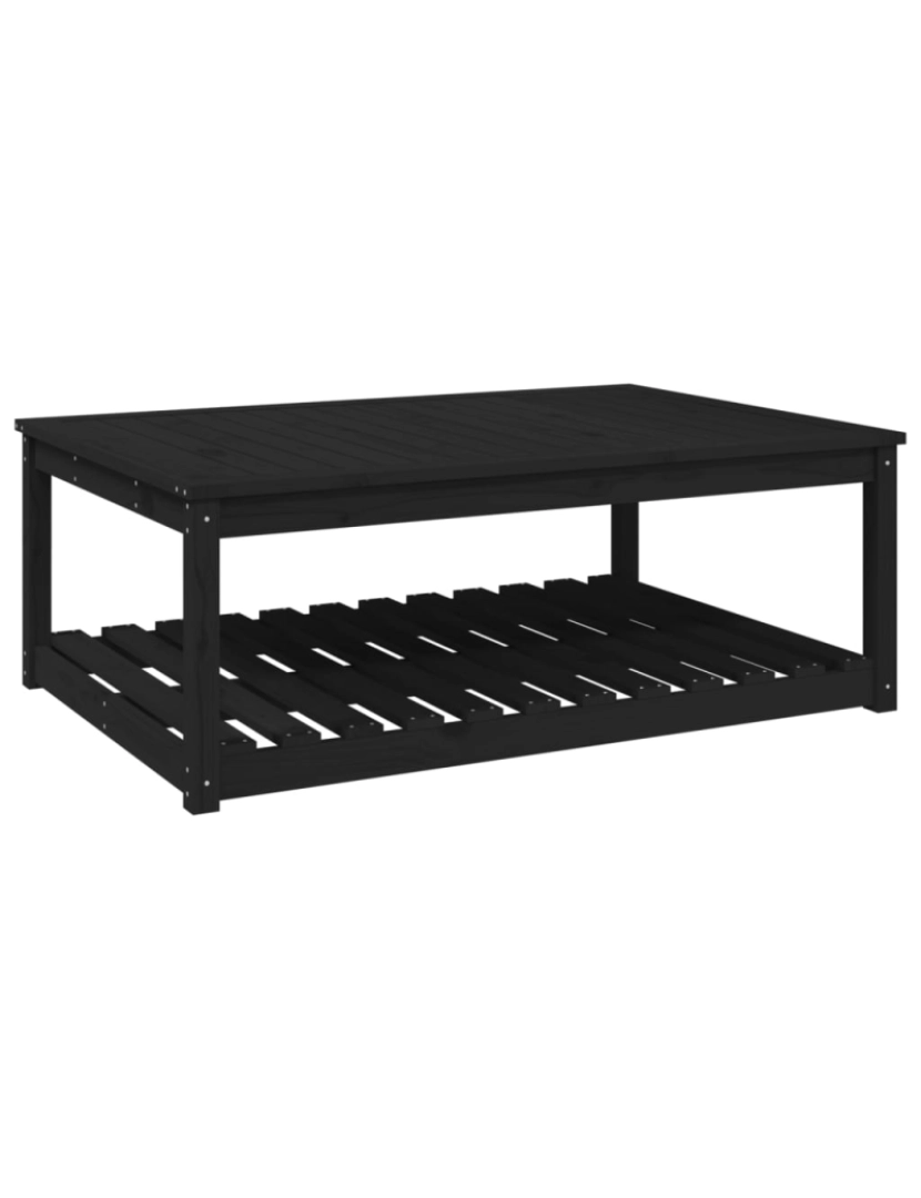 Vidaxl - vidaXL Mesa de jardim 121x82,5x45 cm madeira de pinho maciça preto