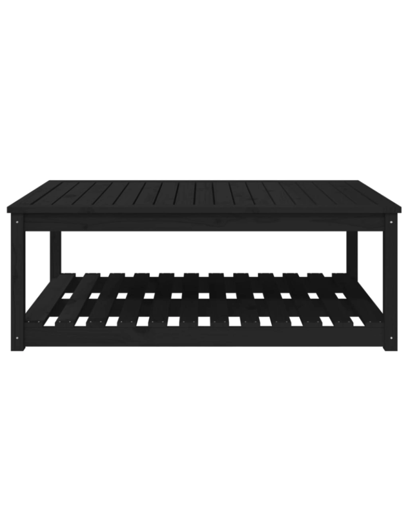 imagem de vidaXL Mesa de jardim 121x82,5x45 cm madeira de pinho maciça preto6