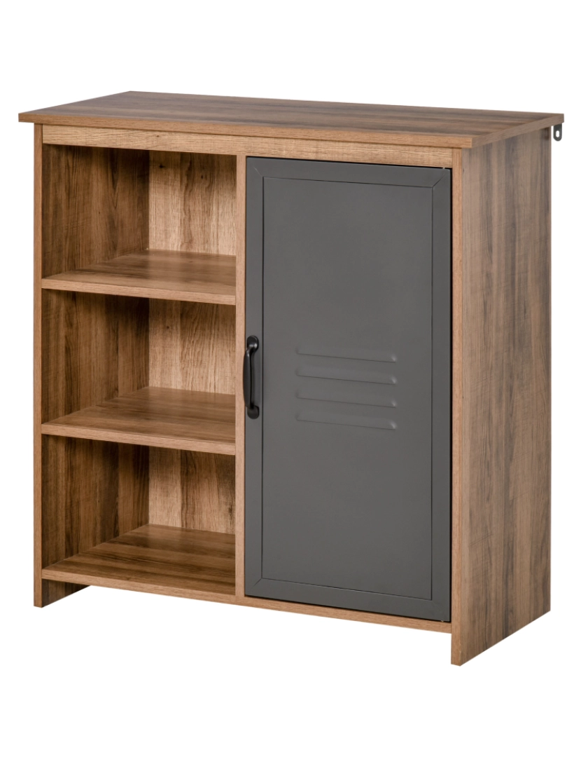 Homcom - Aparador 80cmx35cmx82cm cor cor d4e madeira e cinza 837-169GY