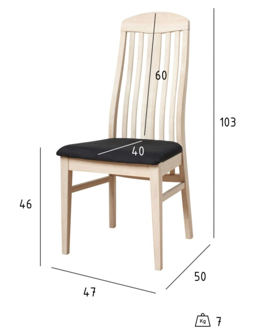 imagem de Conjunto de 2 cadeiras de jantar de madeira Heidi Sabonete-Finish7