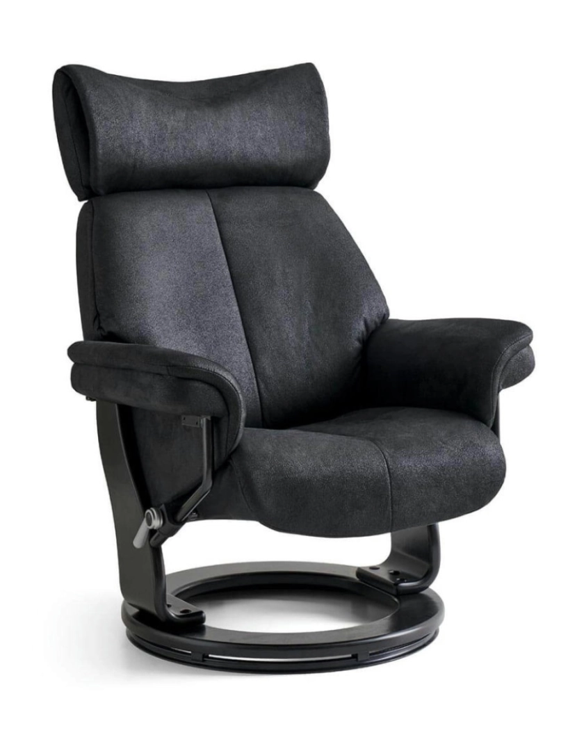 imagem de Recliner Toledo com tecido preto Footstool2