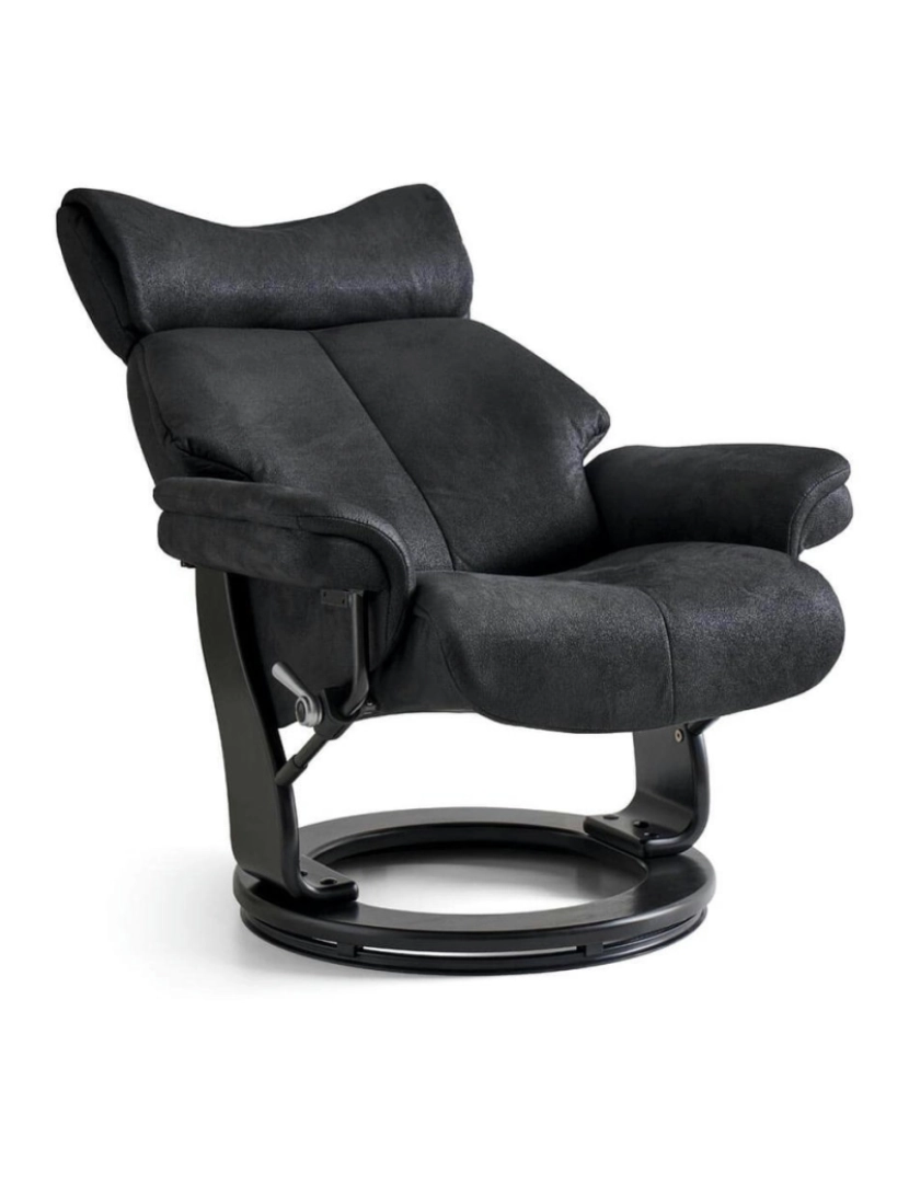 imagem de Recliner Toledo com tecido preto Footstool3