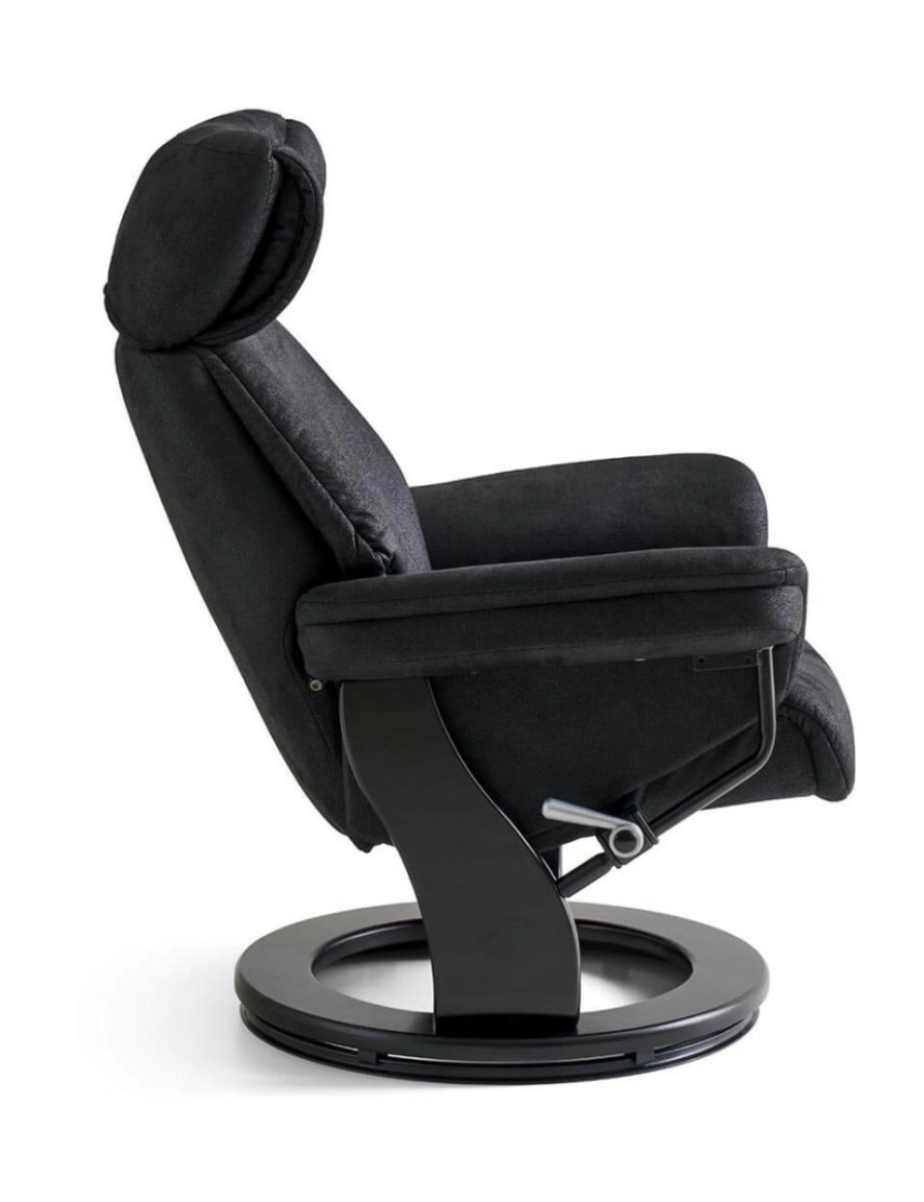 imagem de Recliner Toledo com tecido preto Footstool4